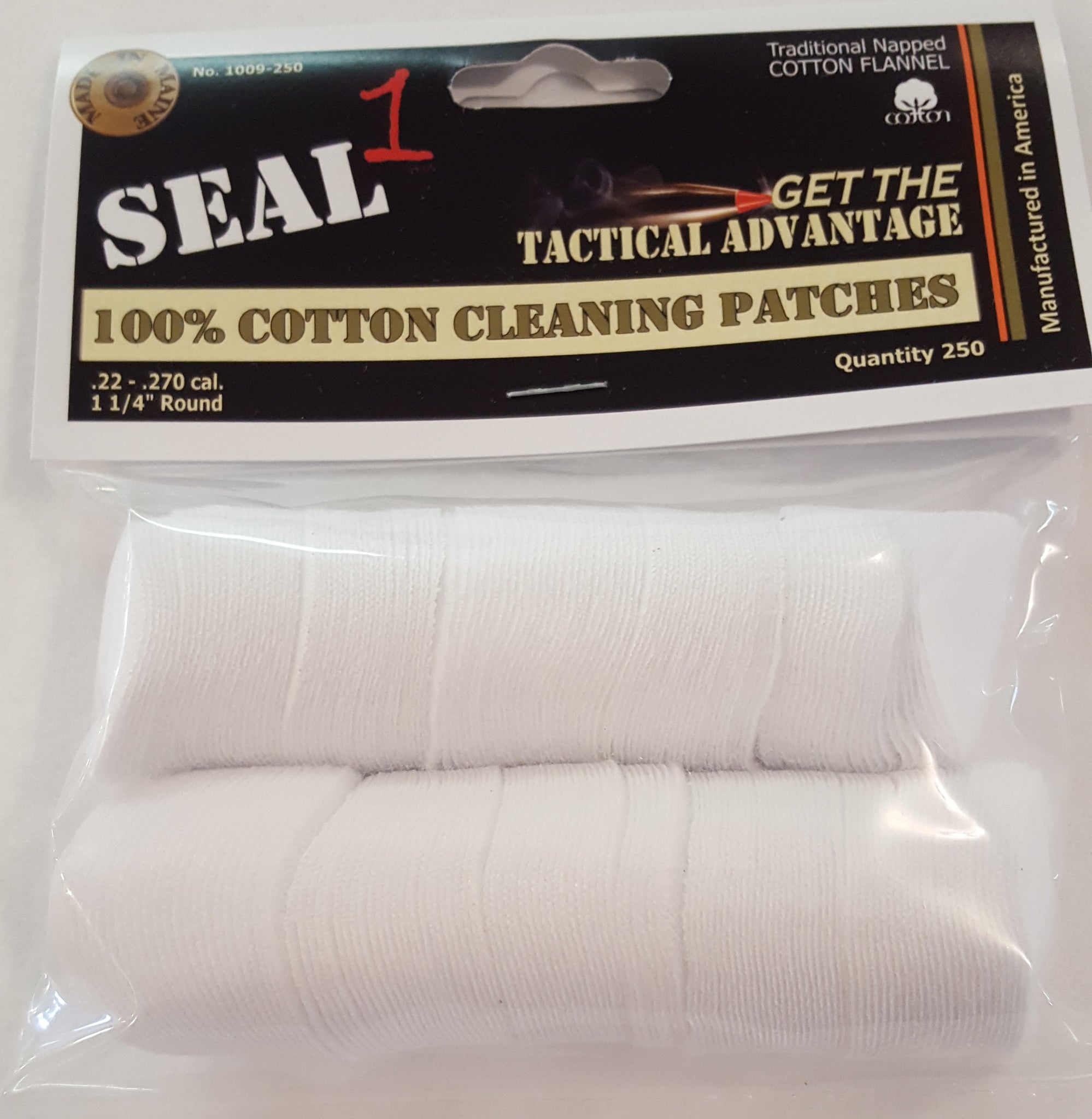 .22-.270 1 1/4" Cleaning Patches Bag of 250