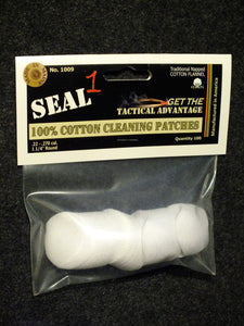 .22-.270 1 1/4" Cleaning Patches Bag of 100
