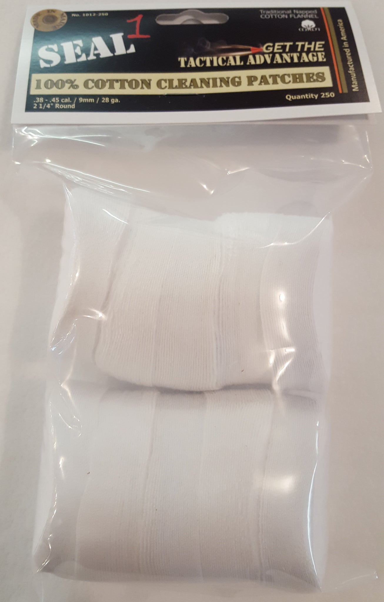 .38-.45, 9MM, 28ga .410 2 1/4" Cleaning Patches Bag of 250