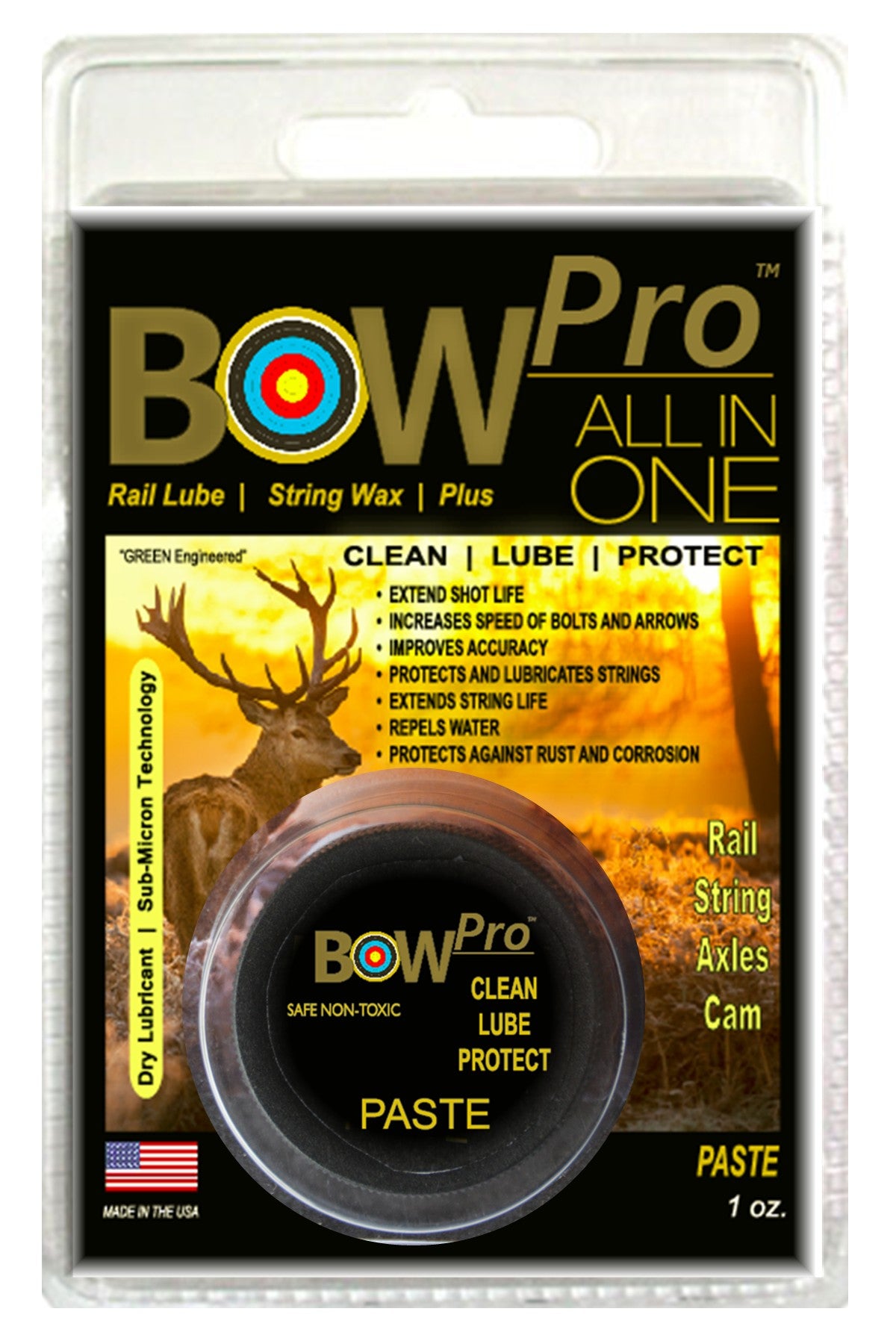 BOW Pro Combination Premium Rail Lube & String Wax 1 oz Jar