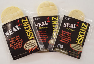 SEAL SKINZ Pre-Saturated Bore Cleaning Patches .22-.270 50 per bag
